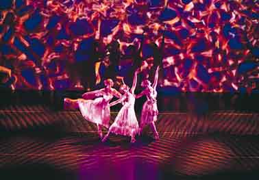 Ballet with Fusion Fire Background